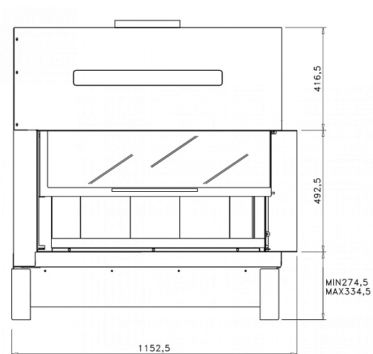 Топка G 45 LD, стекло справа (Rocal)_2